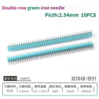 10PCS Color Gilded Pin Headers 2.54mm Single & Double Row Set