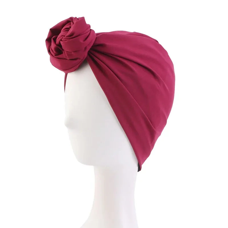 Women's Cotton Turban Head Wrap – Retro Boho Beanie Cap Turban Head Wrap Richie's