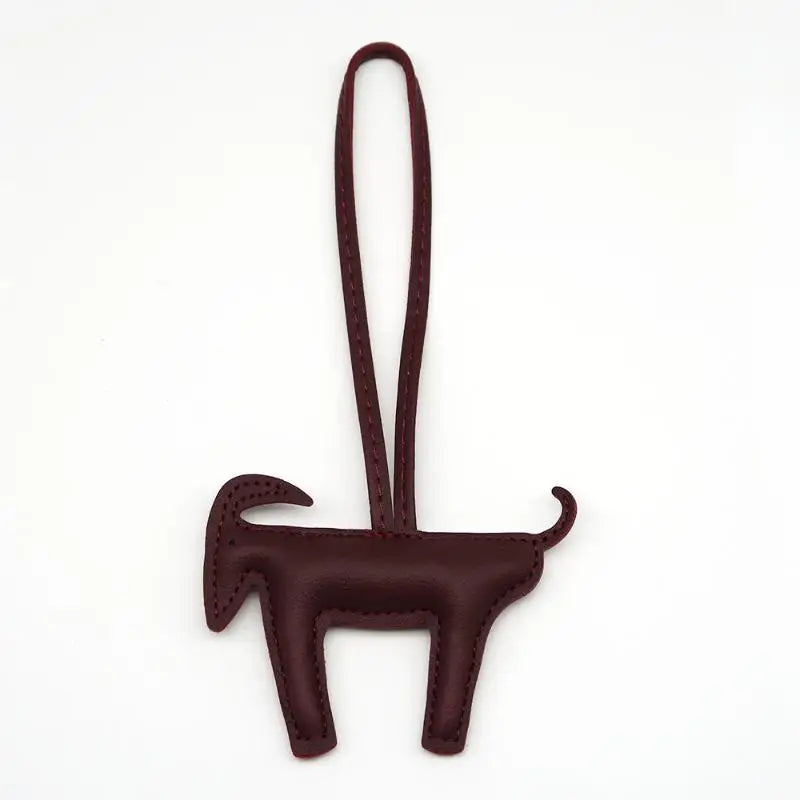 2027 Year of the Sheep Goat Keychain PU Leather Bag Charm Pendant Keychain Pendant Richie's A10