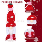 2Pcs Rudolph Couple Wine Bottle Sleeves – Reusable Gift Covers Wine Bottle Covers Richie's