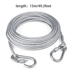 Stainless Steel Wire Rope Clothesline with Metal Buckle | Indoor & Outdoor Wire Rope Clothesline Richie's A4-15m