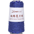 Sequin Bead Hand Knitting Yarn – Sparkle DIY Craft Thread Knitting Yarn Richie's Sapphire Blue