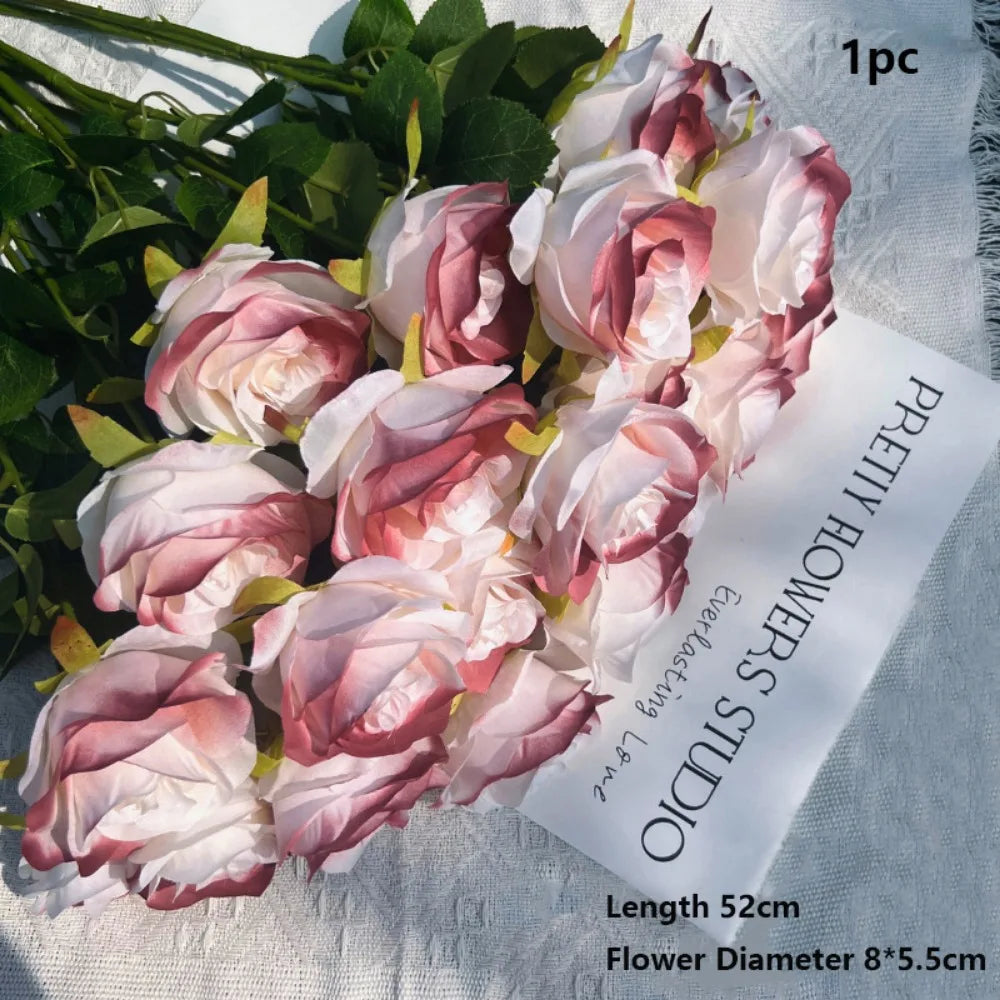 Silk Artificial Rose – 8 Colors for Party & Home Decor Artificial Silk Flowers Richie's Coffee