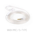 QKZ A2 HiFi Earphone Cable with Mic – 3.5mm Detachable 1.2M Earphone Cable Richie's A2 Silvery With MIC