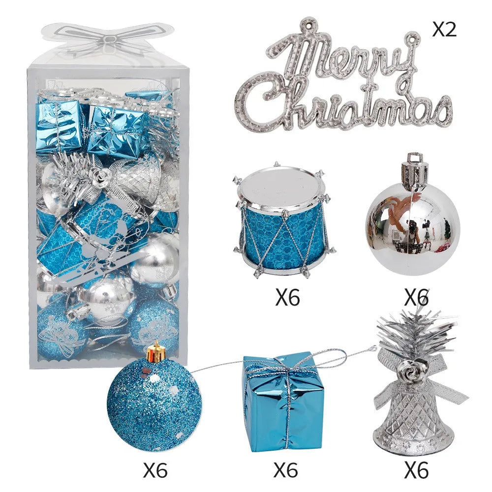 26/32 Pcs Multicolor Christmas Ornaments – Balls, Bells & Gift Boxes Christmas Ornament Set Richie's 32PCS-Blue
