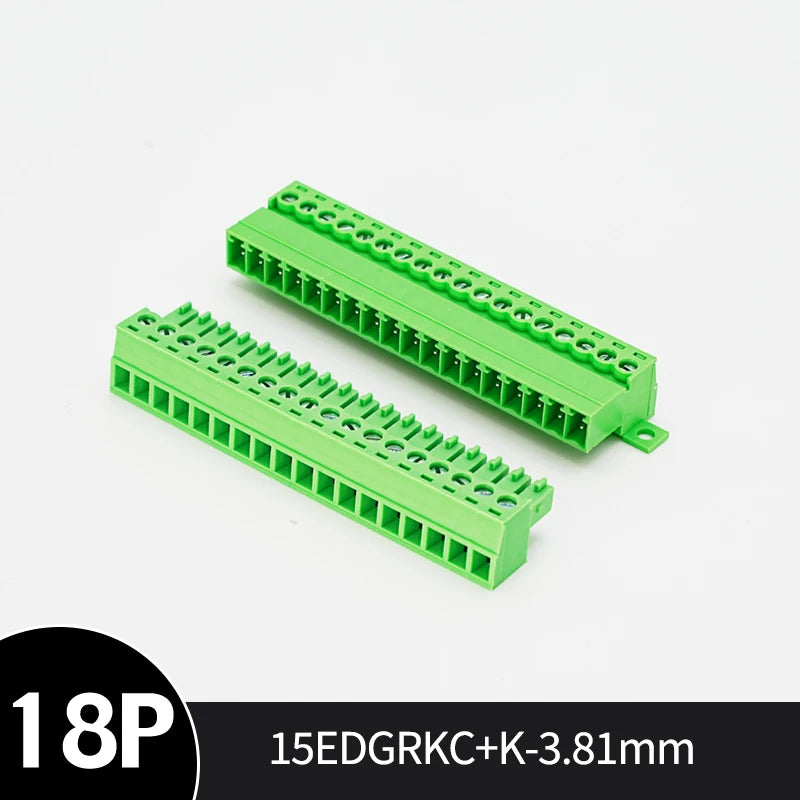 Solderless PCB Screw Terminal Connector Set 15EDGKC 3.81mm PCB Terminal Connector Richie's 18P 3.81mm 1 set
