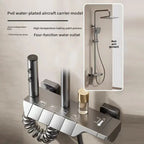 Gun Gray Brass Shower System – Piano Button Pressurized Nozzle Set Shower System Set Richie's copper-7