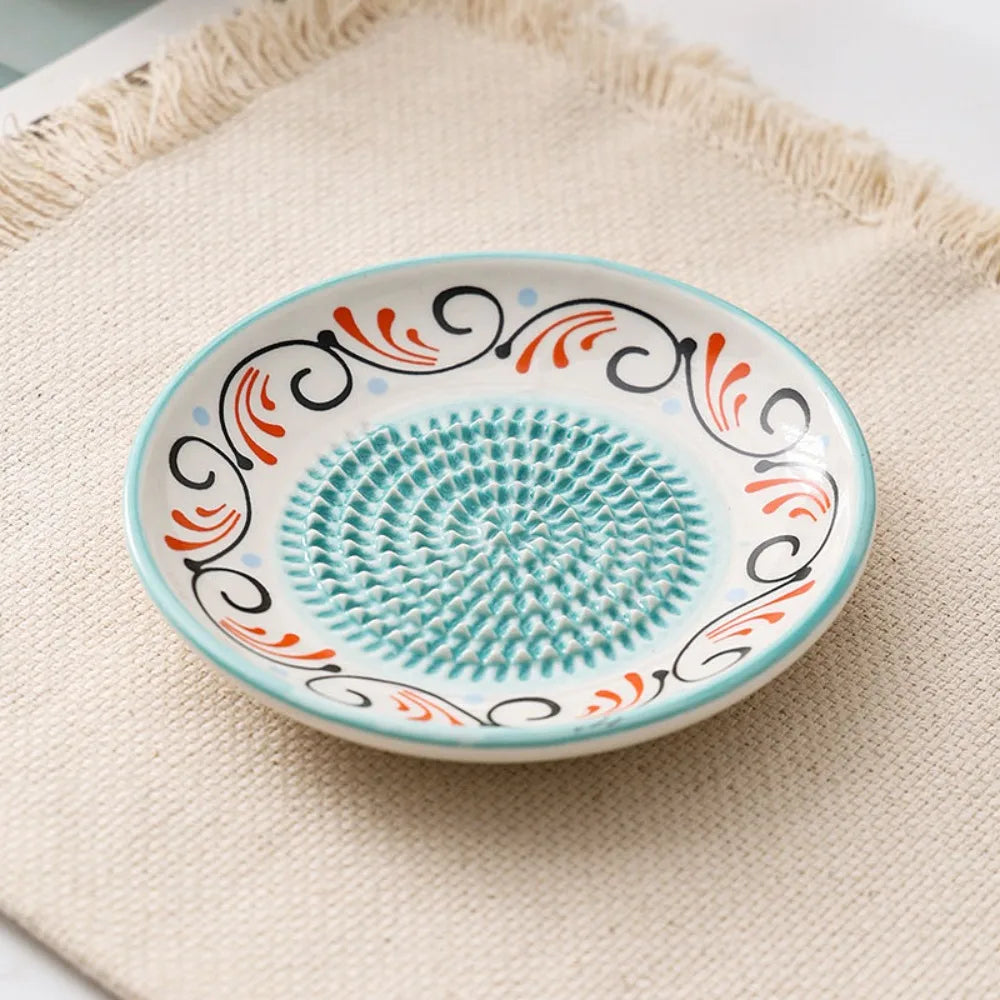 Ceramic Ginger Grater Round Plate – Multi-Purpose Kitchen Tool Ceramic Grater Plate Richie's 1