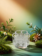 Clear Acrylic Flower Makeup Organizer – 6-Hole Lipstick Holder Makeup Storage Organizer Richie's