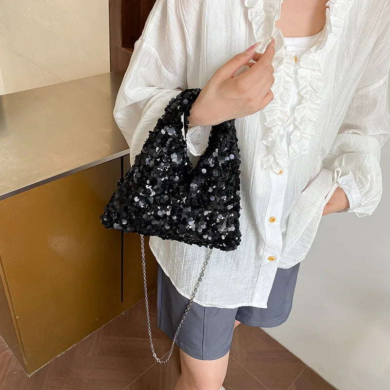 Women's Sequin Evening Shoulder Bag – Glamorous Party Clutch Evening Shoulder Bag Richie's
