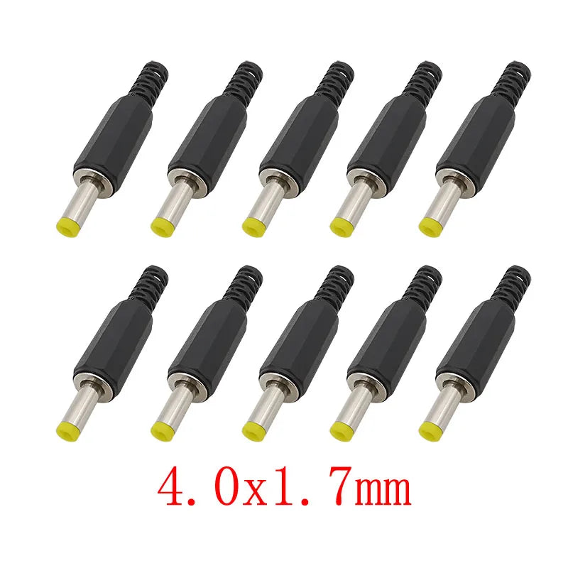 10Pcs DC Power Male Plug 4.0x1.7mm Solder Wire Connector DIY DC Power Connector Richie's Default Title
