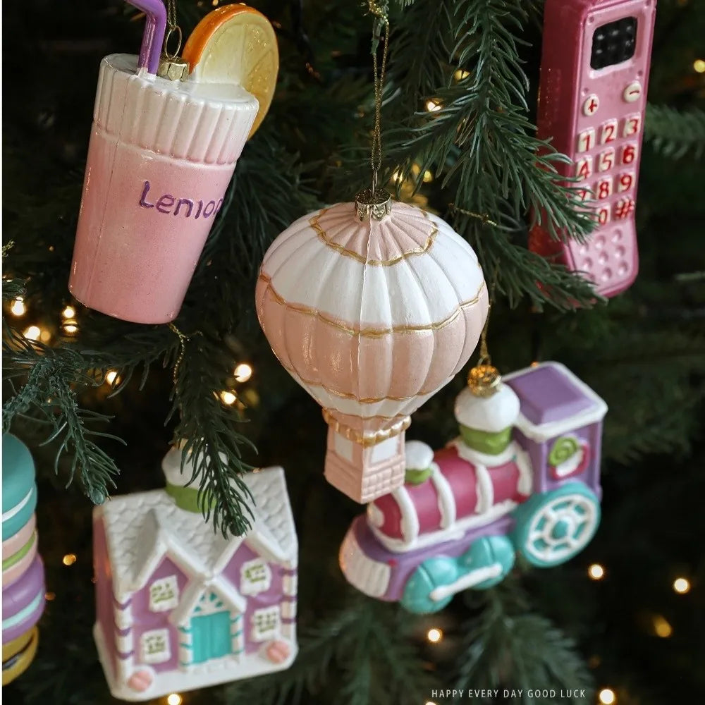 Macaron Christmas Tree Ornaments – Cute DIY Plastic Pendants Christmas Ornaments Richie's