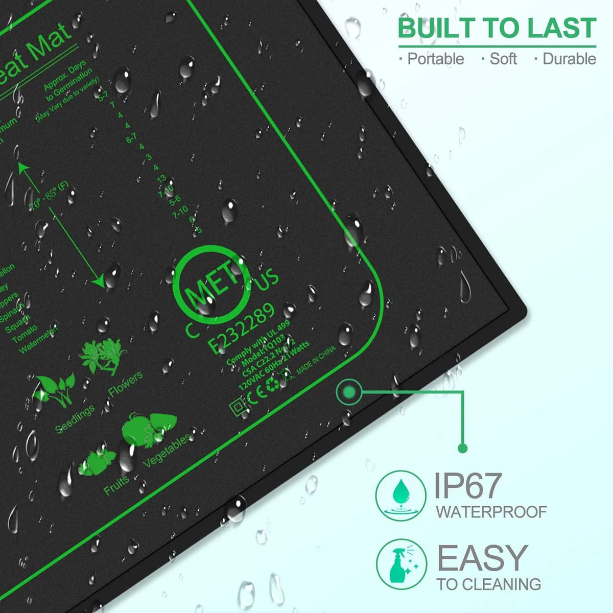 Seedling Heat Mat with Digital Thermostat – Germination Pad Seedling Heat Mat Richie's