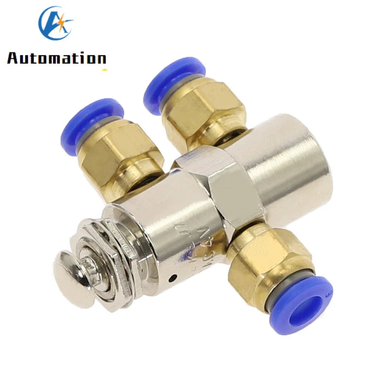 Pneumatic Valve 2-Position 5-Way M5 Push Button TAC2-4P Pneumatic Control Valve Richie's
