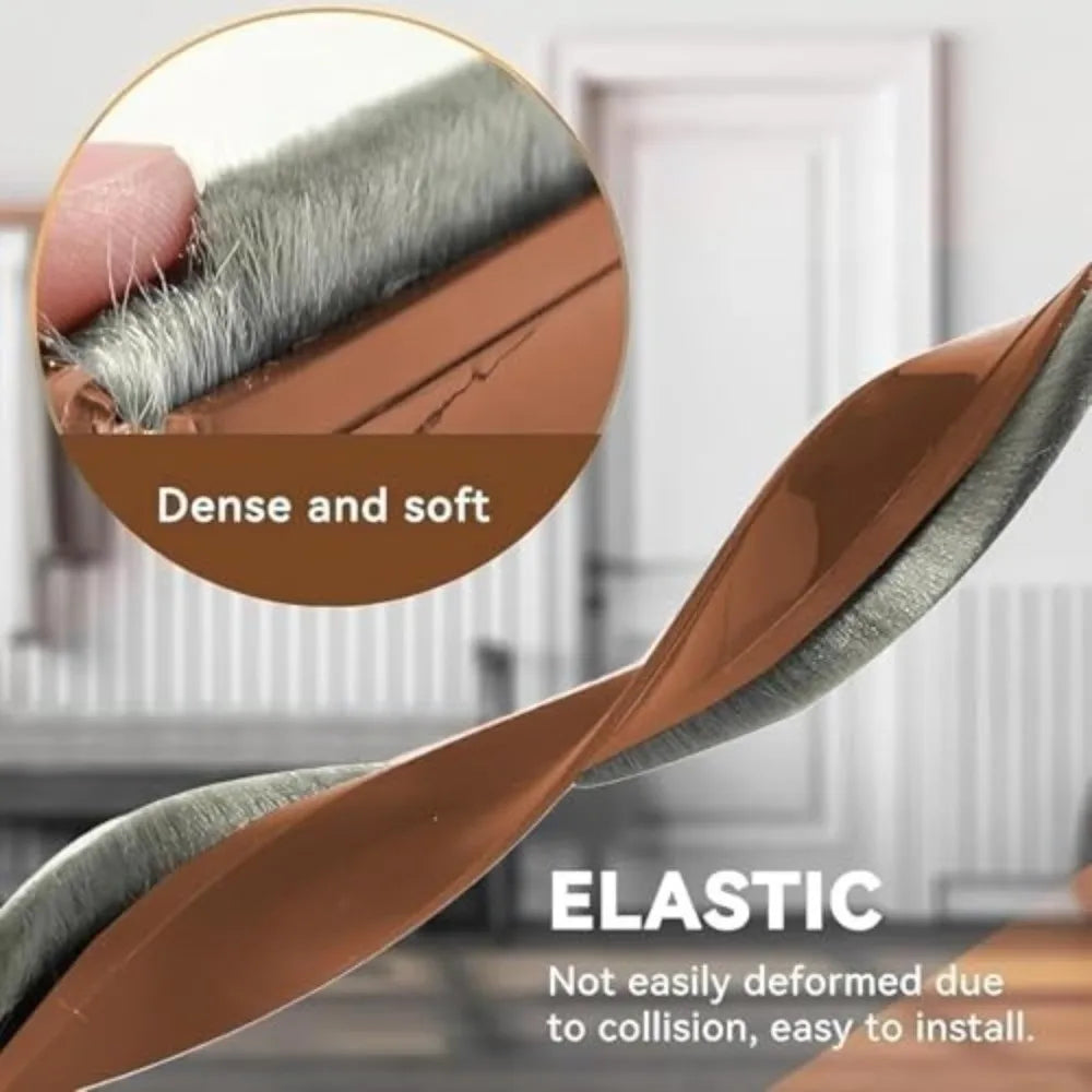 Self-Adhesive Door Draft Stopper Brush Seal Strip | Soundproof Door Seal Strip Richie's