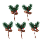5-Pack Artificial Christmas Pine Picks – Cones, Berries & Needles Christmas Pine Picks Richie's