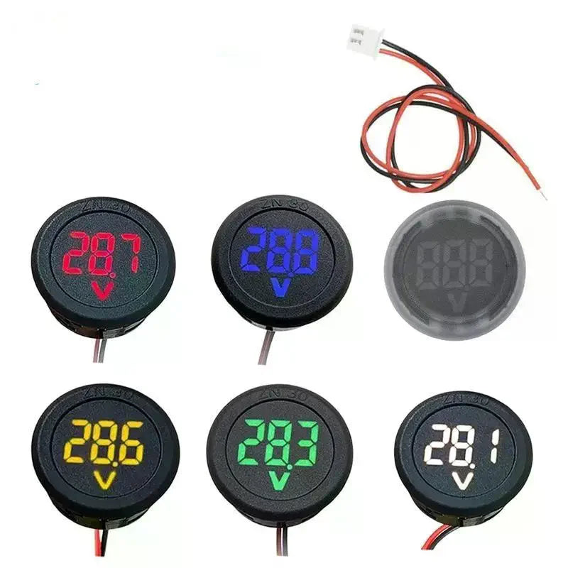 Round LED Digital Voltmeter DC 4-100V – Car Motorcycle Boat RV Digital Voltmeter Richie's