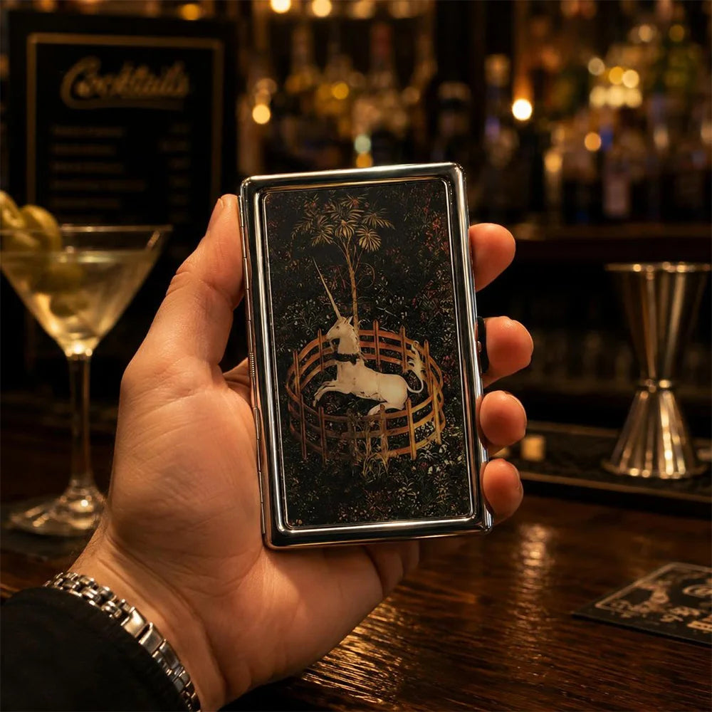 Vintage Metal Business Card Case – Snap Closure Multi-Function Metal Card Case Richie's