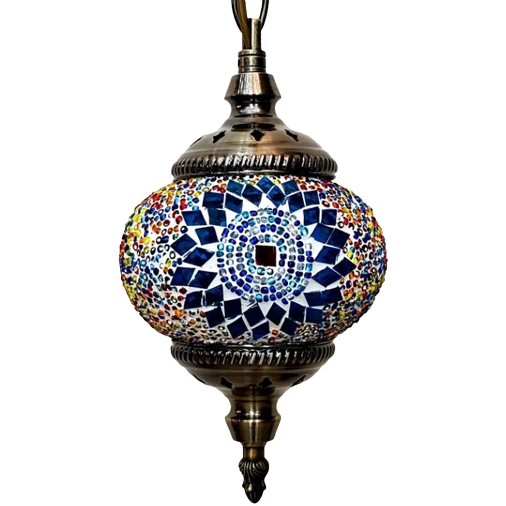 Turkish Mosaic Pendant Light – Handcrafted Glass Globe Chandelier Mosaic Pendant Light Richie's Type C