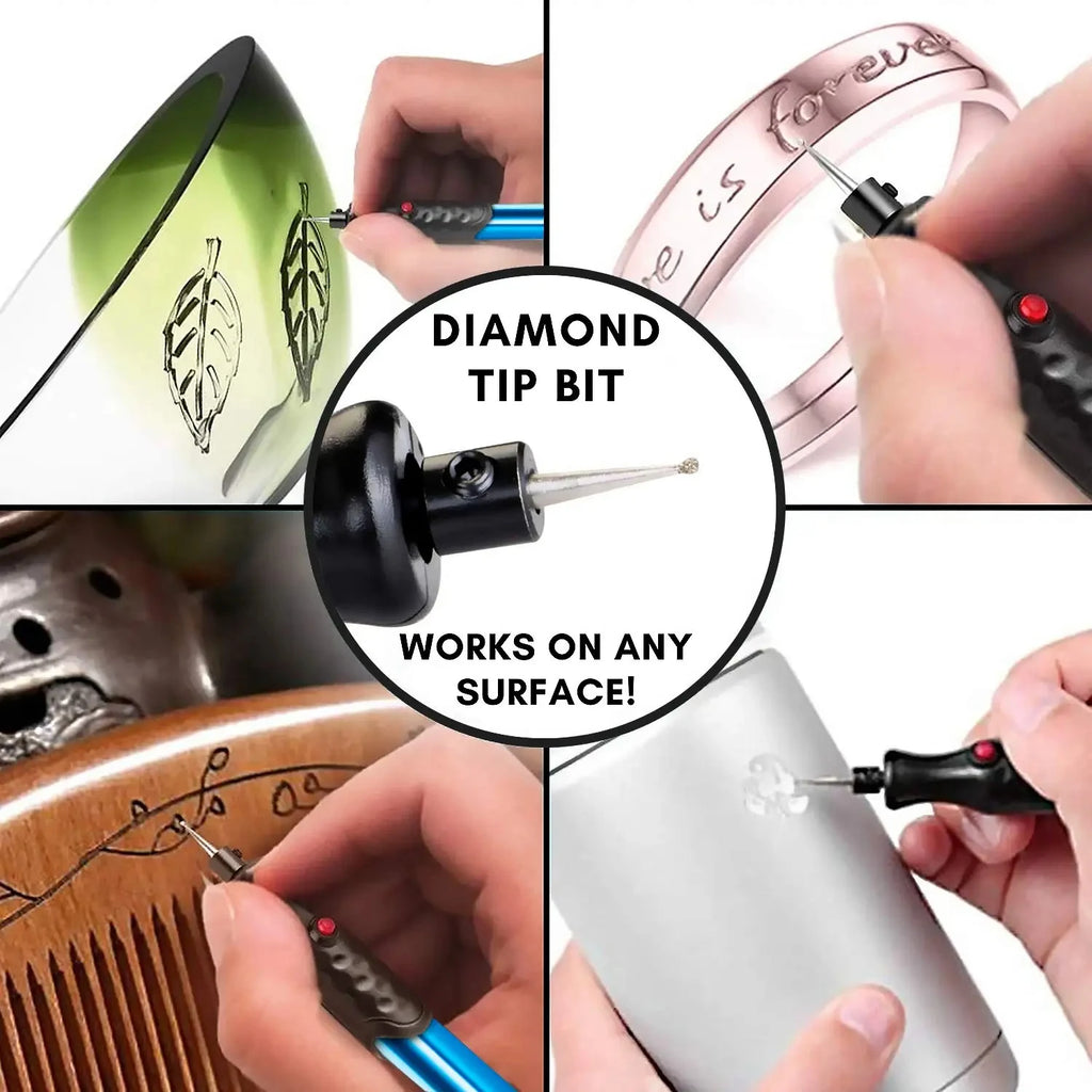 Cordless Electric Micro Engraver Pen – Metal Glass Wood DIY Engraving Tool Richie's