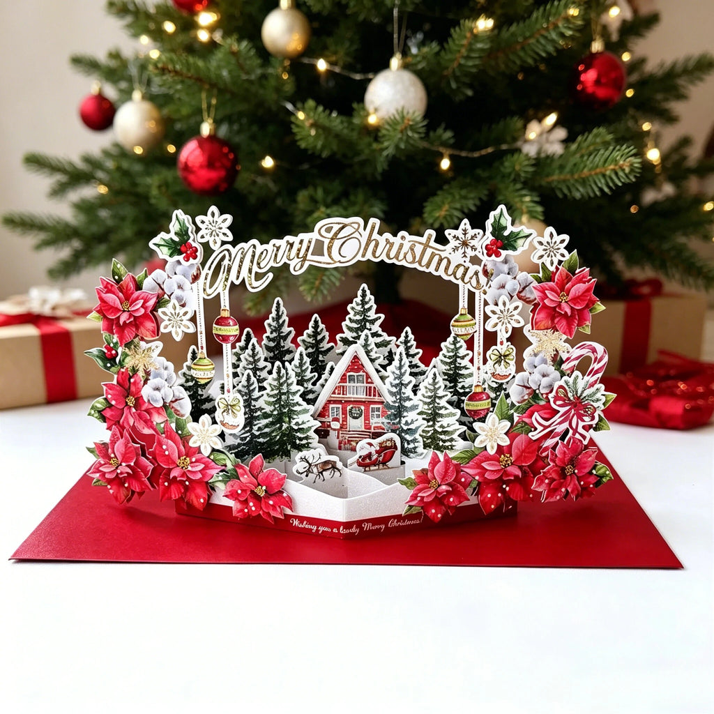 Christmas 3D Pop-Up Santa Claus Greeting Card | Festive Gift Pop-Up Greeting Card Richie's