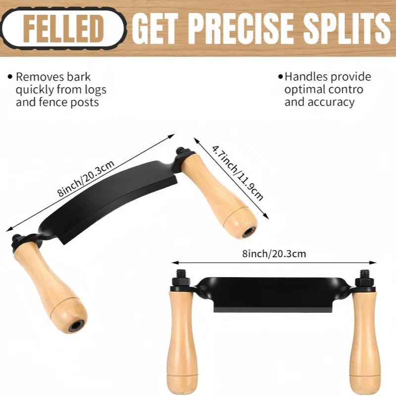 Draw Shave Bark Removal Tool – Ergonomic Wood Debarking Hand Tool Woodworking Hand Tool Richie's