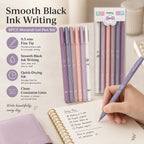 Morandi Retractable Gel Pens 6-Pack | 0.5mm Fine Black Ink Retractable Gel Pens Richie's