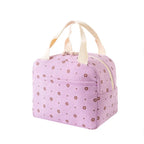 Floral Insulated Lunch Bag – Waterproof Thermal Cooler Tote Insulated Lunch Bag Richie's Purple flower