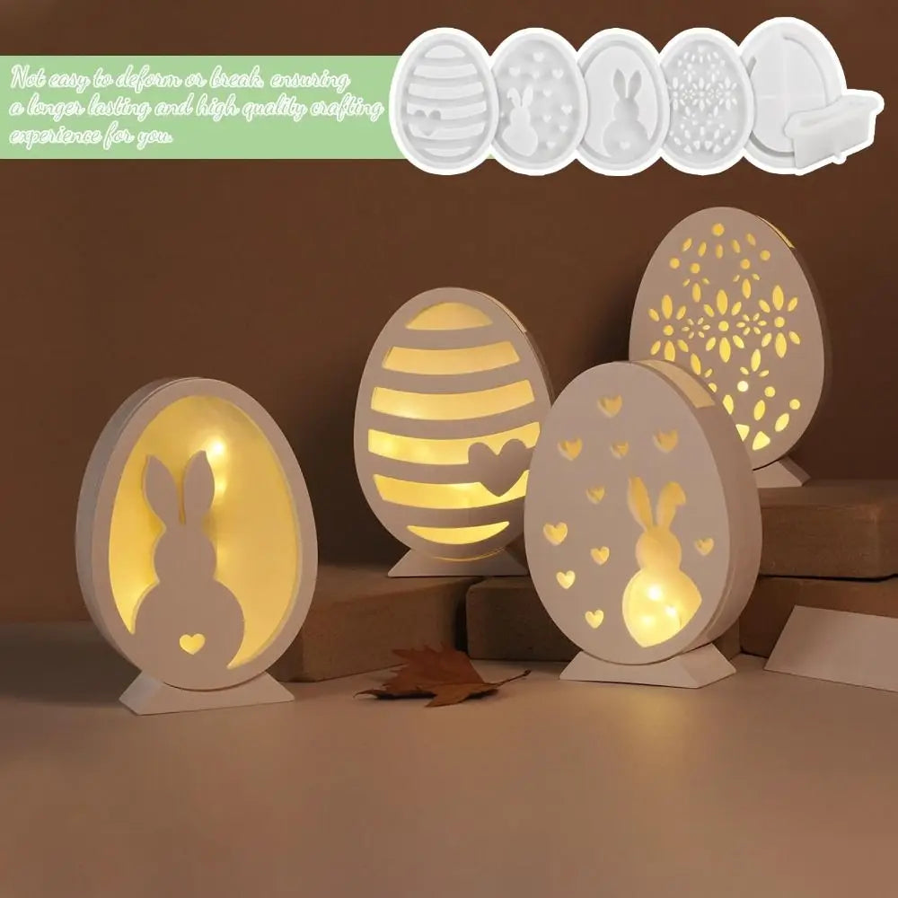 Silicone Easter Bunny Resin Mold – DIY Hollow Lamp Mould Resin Craft Mold Richie's