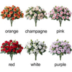 Artificial Eucalyptus Rose Bouquet – Lifelike Floral Décor Artificial Flower Bouquet Richie's
