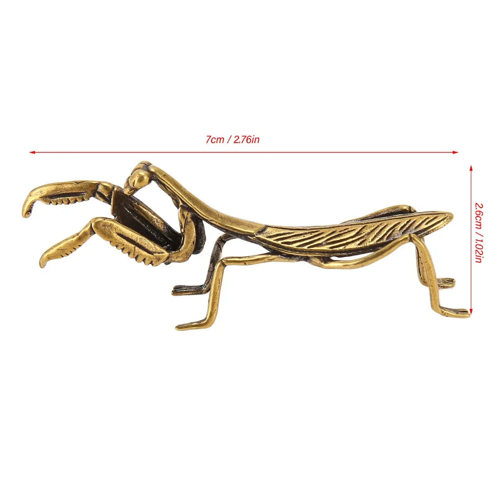 Solid Copper Praying Mantis Figurine Brass Collectible Ornament Copper Figurine Richie's