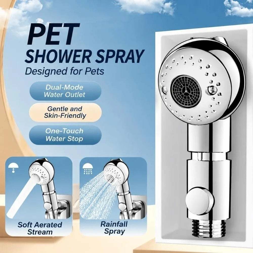 Adjustable Pet Shower Sprayer – Multi-Mode Dog Bath Nozzle Pet Shower Sprayer Richie's Button style