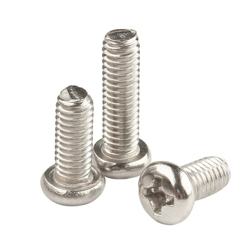 Nickel-Plated Phillips Pan Head Machine Screws M1–M6 Machine Screws Richie's