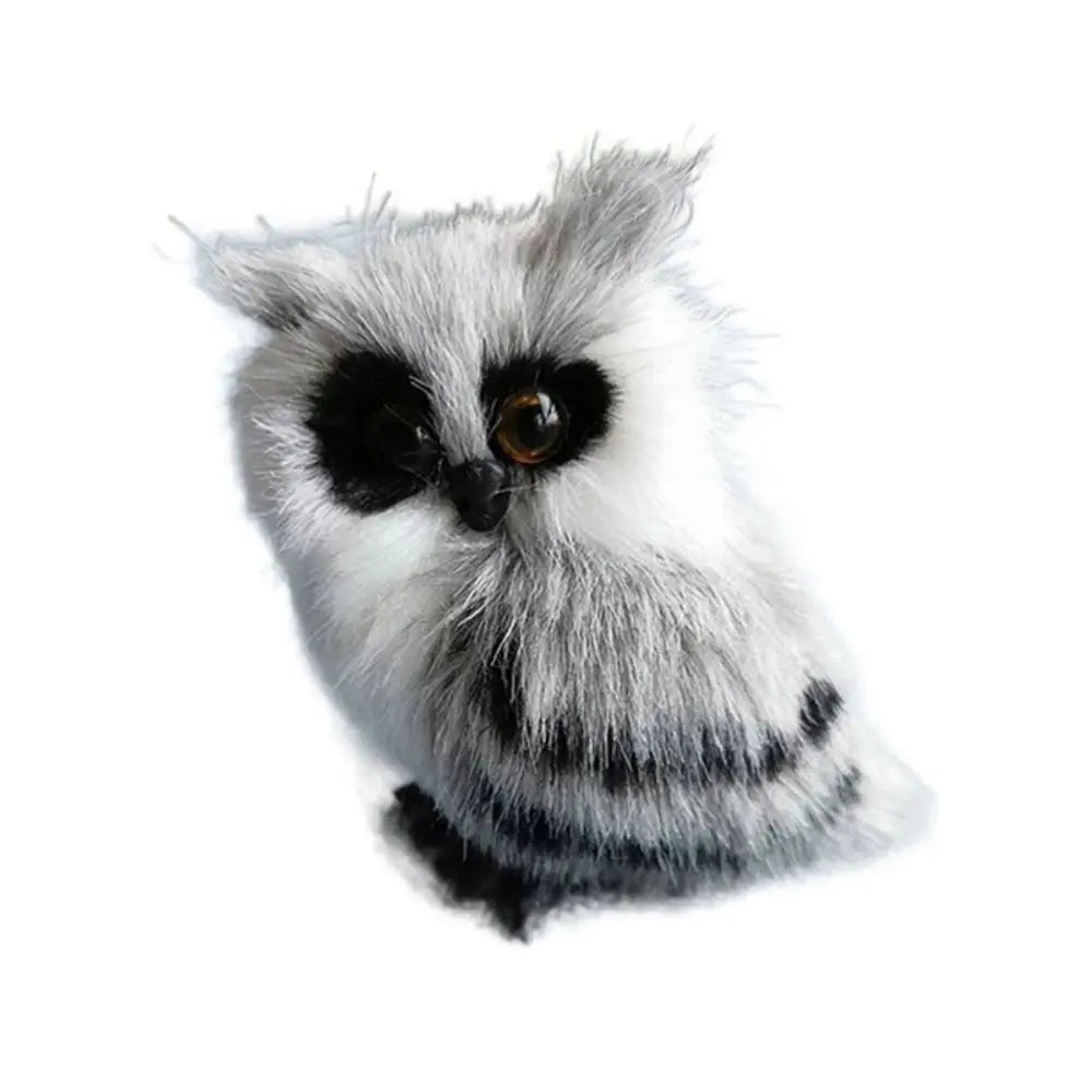 Grey & White Furry Foam Owl Figurine – Indoor & Outdoor Décor Decorative Figurine Richie's 6
