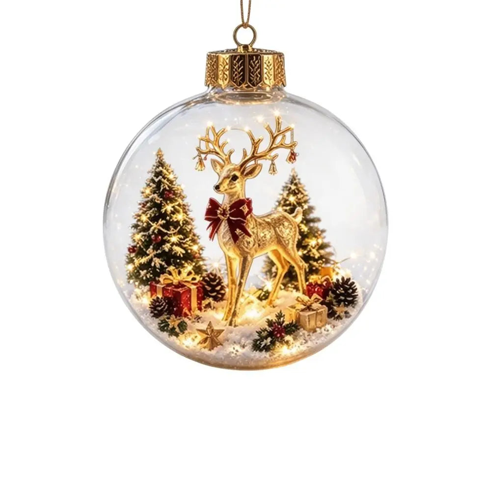 Light-Up Acrylic Christmas Ball Ornament 8CM Santa Claus Christmas Ball Ornament Richie's