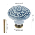 10 Pcs Vintage Ceramic Cabinet Knobs – Round Drawer Pulls Cabinet Knobs Richie's
