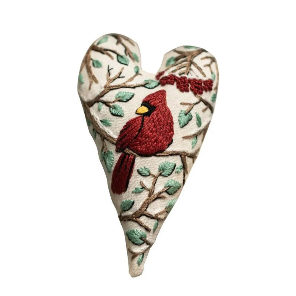Heart Christmas Embroidery Kit – DIY Cross Stitch Ornament Embroidery Craft Kit Richie's