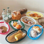 Reusable Oval Plastic Food Serving Basket – Snack & Hot Dog Tray Food Serving Basket Richie's
