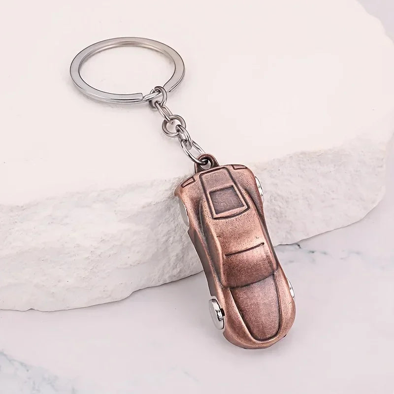 Retro Racing Car Keychain – Zinc Alloy Metal Key Ring Fob Car Keychain Richie's