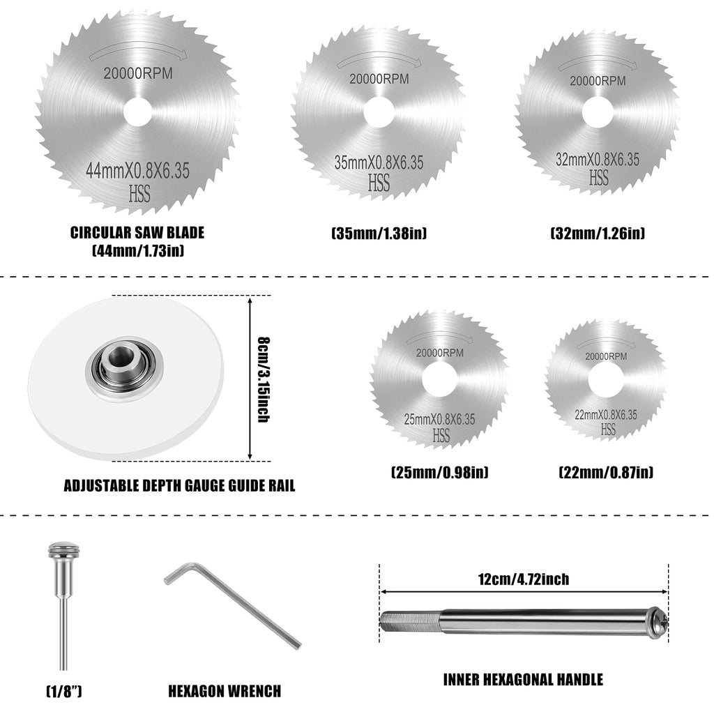 22–50mm Circular Saw Blade Set & Pipe Cutting Positioner Kit Pipe Cutting Kit Richie's B 9PCS Set