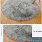 Soft Round Fluffy Rug 30/50/70cm Faux Wool Bedside Chair Mat Round Fluffy Rug Richie's