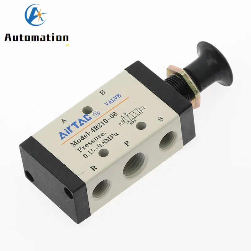 4R210-08 Manual Air Valve 1/4" 5-Port 2-Position + Fittings Pneumatic Control Valve Richie's