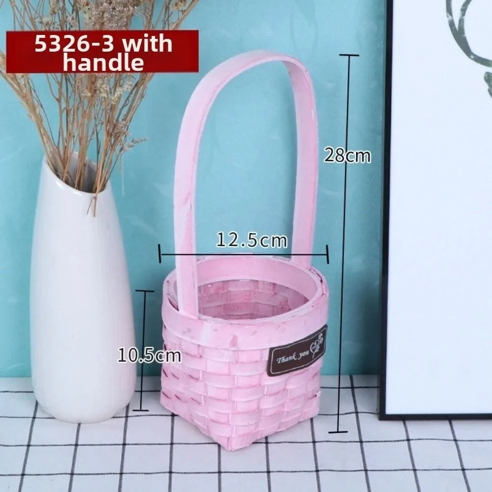 Imitation Rattan Storage Basket with Handle – 8 Colors Woven Storage Basket Richie's