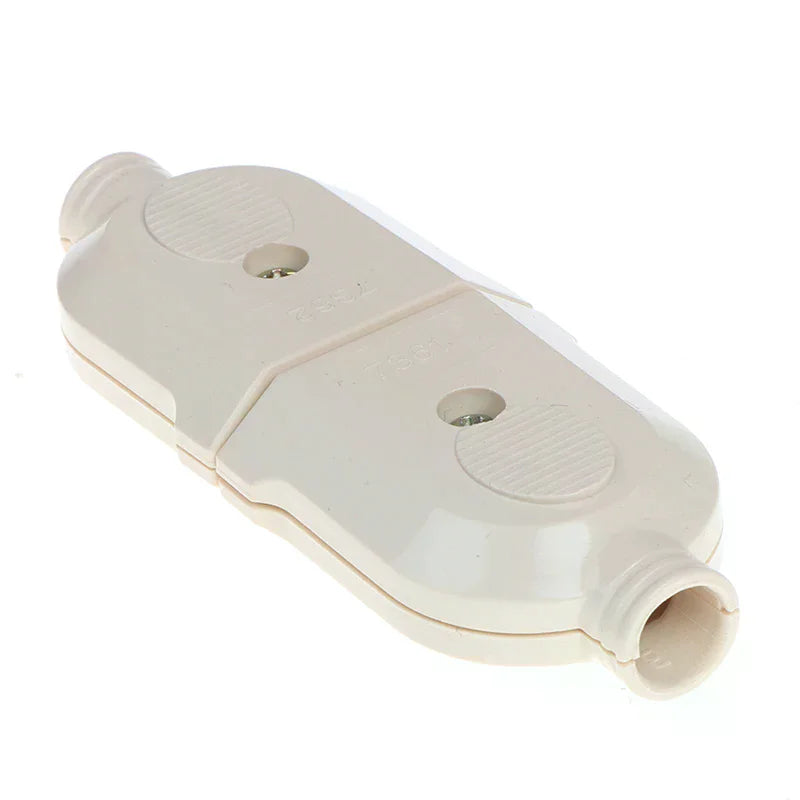 2-Pin EU Plug Male Female Power Connector Socket Extension Power Connector Plug Richie's