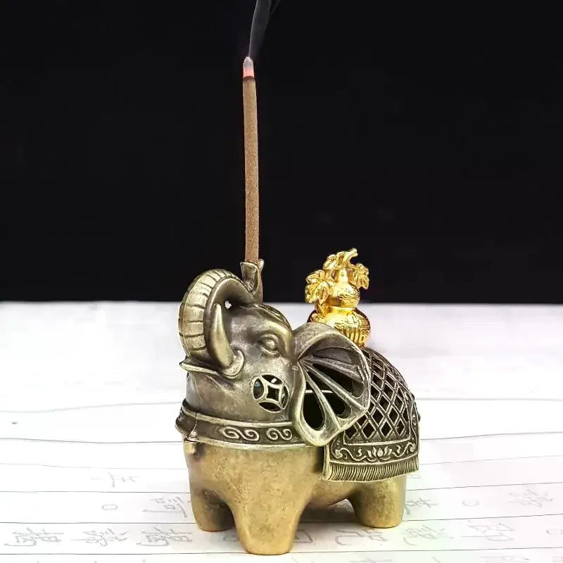 Elephant Alloy Incense Burner | Hollow Vintage Aromatherapy Stove Incense Burner Richie's