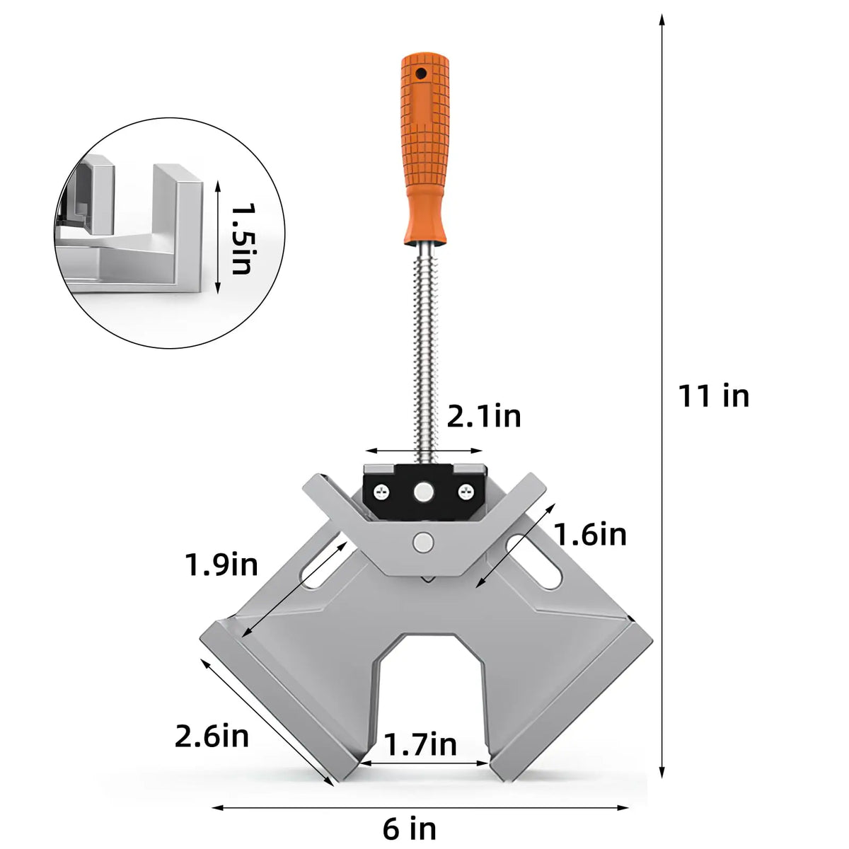 90° Corner Clamp 2pcs – Aluminum Alloy Swing Jaw Woodworking Woodworking Corner Clamp Richie's