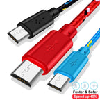 FUCHU 2m Nylon Braided Micro USB Fast Charging Cable – Multi-Color Micro USB Cable Richie's