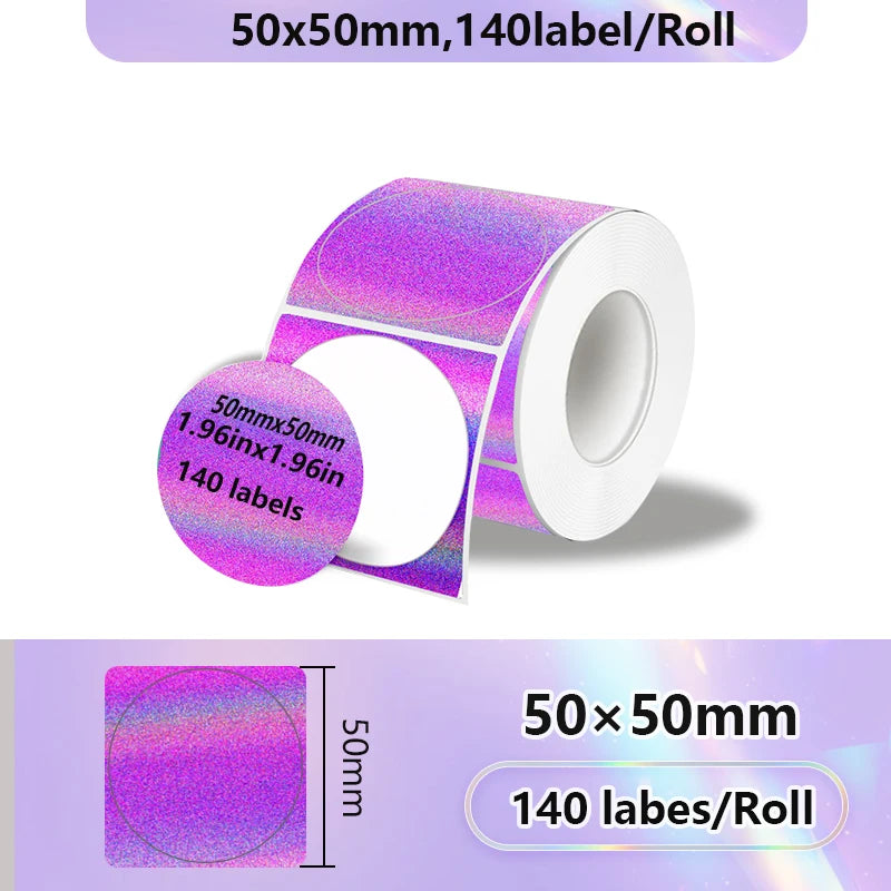 Thermal Label Paper for Phomemo M110 M200 M220 – Bekia Stickers Thermal Label Paper Richie's 50x50 purple red