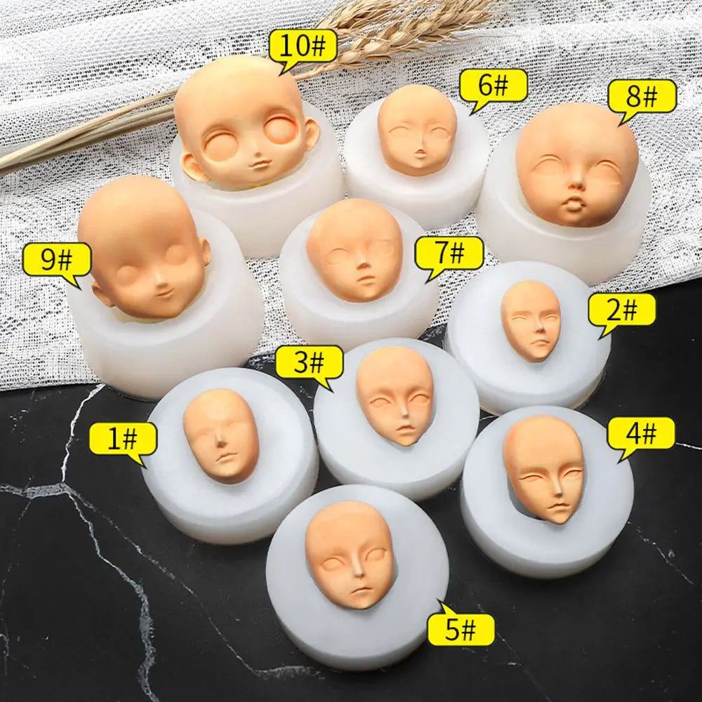 3D Baby Face Silicone Mold – DIY Doll Modification Clay Tool Silicone Craft Mold Richie's