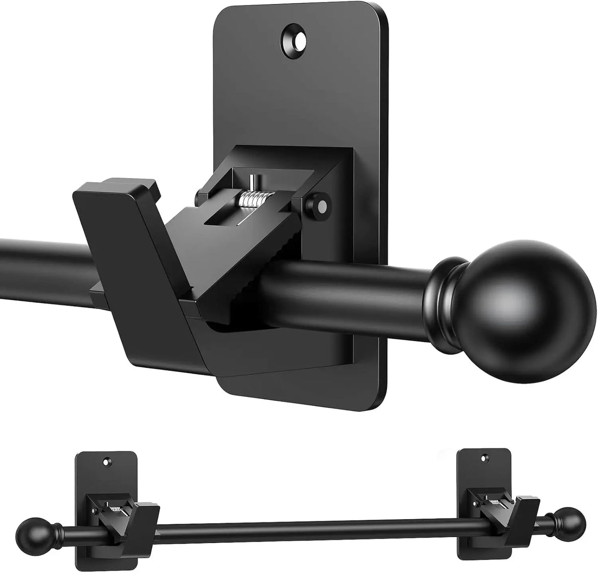 No-Drill Adhesive Curtain Rod Brackets – Heavy Duty Universal Curtain Rod Brackets Richie's